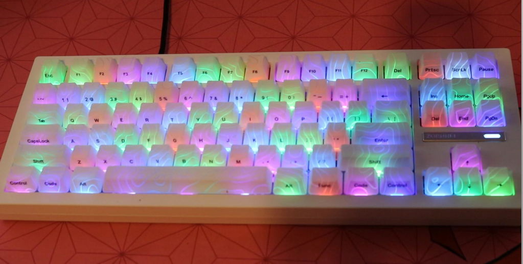 TopoGlow Keycaps