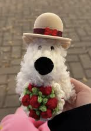 Rose Westie Dog Ring Box