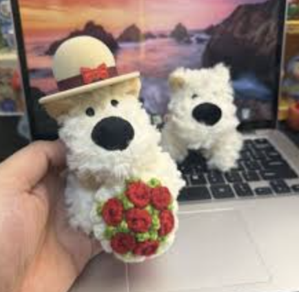 Rose Westie Dog Ring Box