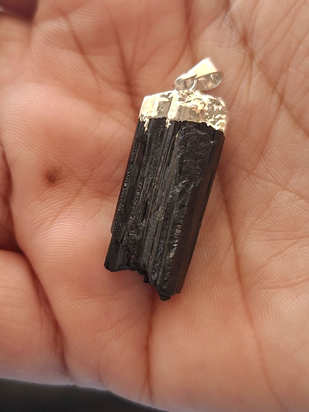 Black Tourmaline Rough Shape Pendants (Grounding)