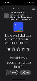 Etsy customer review photo