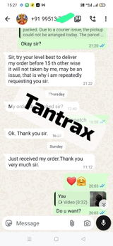 Tantrax WhatsApp review photo