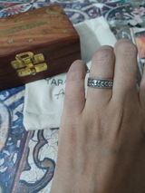 925 Sterling Silver Big Leafy Mid / Little Finger Ring