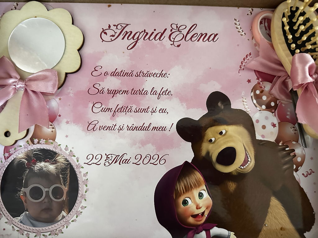 Tava Mot Masha si Ursul Party Balloons Set pentru taierea motului