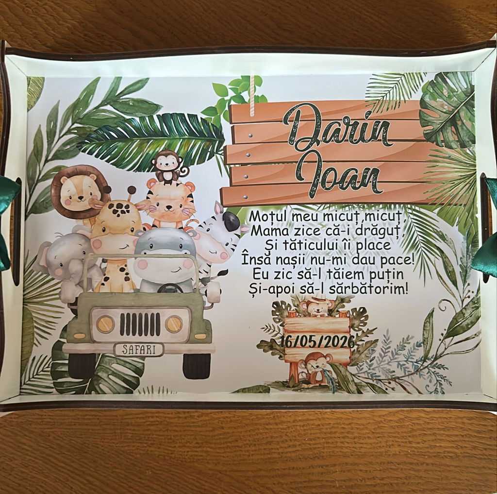 Safari • Tavita de Mot Baieti • Personalizata