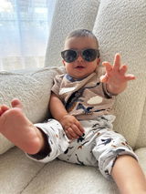 Teeny Baby Keyhole Polarized Sunglasses With Strap - Chocolate