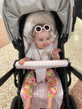 Teeny Baby Polarized Floral Sunglasses with Strap - Pink