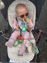 Teeny Baby Heart Polarized Sunglasses With Strap - Caramel