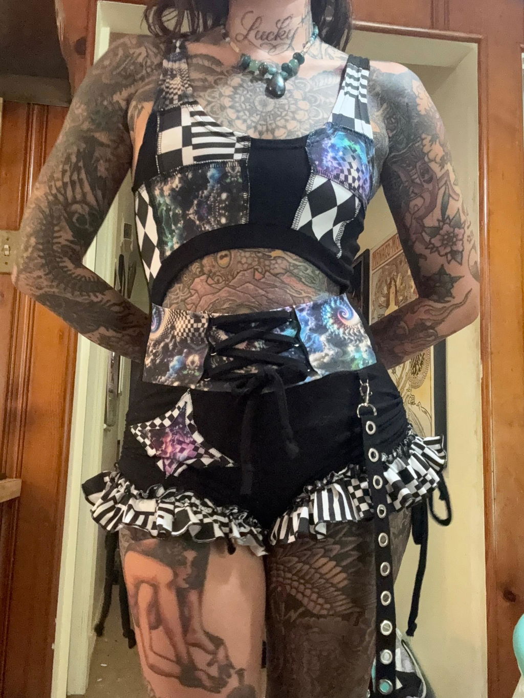 MTO Patchwork Ruffle Romper