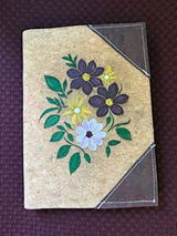 Hand-Painted Cork Leather Notebook Cover (Refillable) + Pen Holder