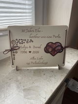 Personalisiertes Geldgeschenk zur Goldenen Hochzeit aus Holz