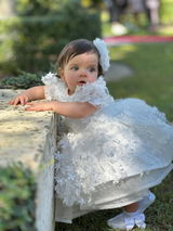 Fiona White Party Dress - Layered