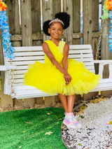 Emily Yellow Party Dress