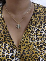 Sunburst Evil Eye Pendant Chain