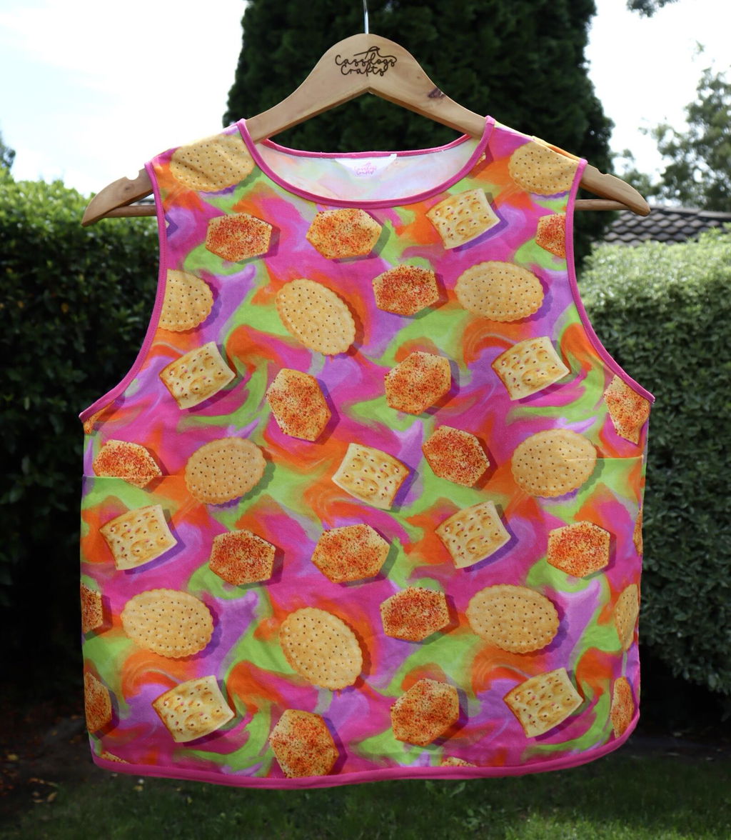 Psychedelic Shapes - 0.5m - Cotton Drill - Midi Scale