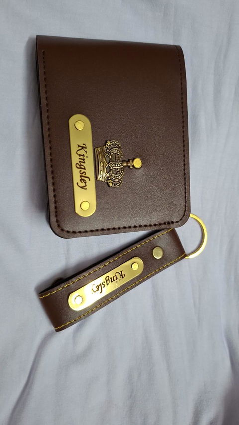 Personalized Wallet & Keychain Gift Set