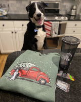 Border Collie Holiday Truck Crewneck