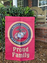 Garden Flag: Marine Corps Seal (Color Choices)