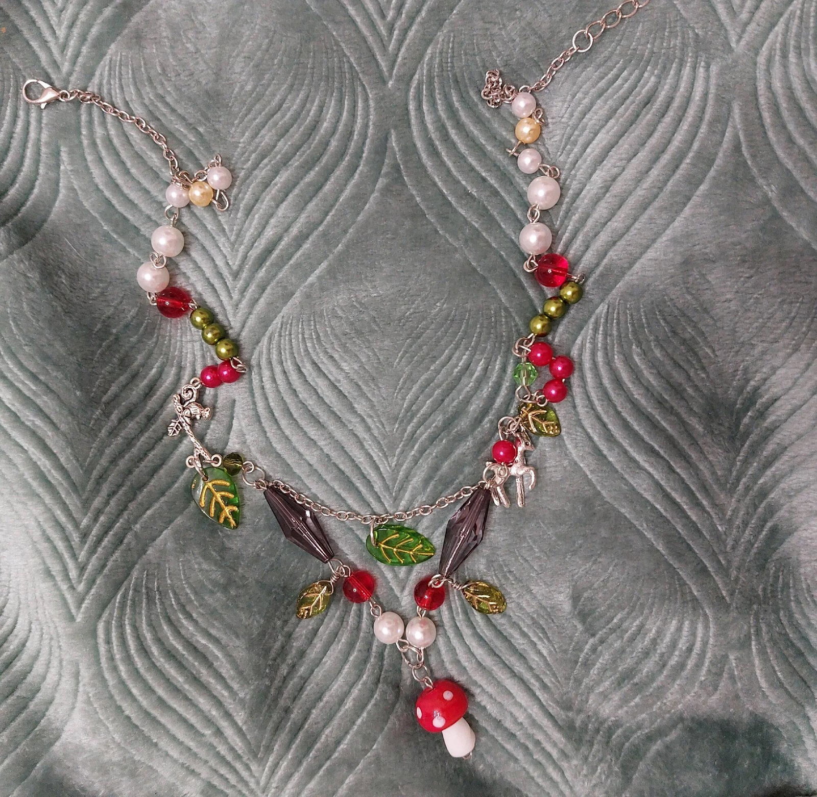 Mushroom Necklace, customer photo