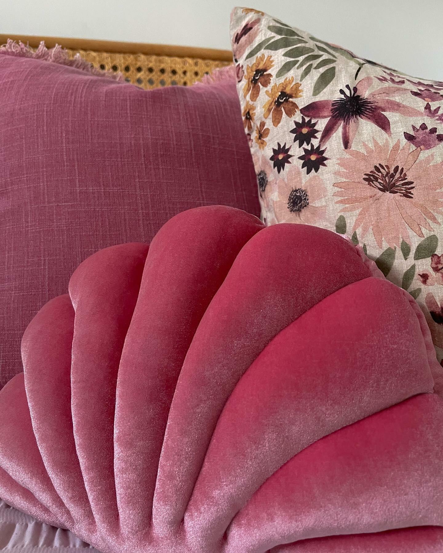Sea Shell Velvet Throw Pillow, customer photo