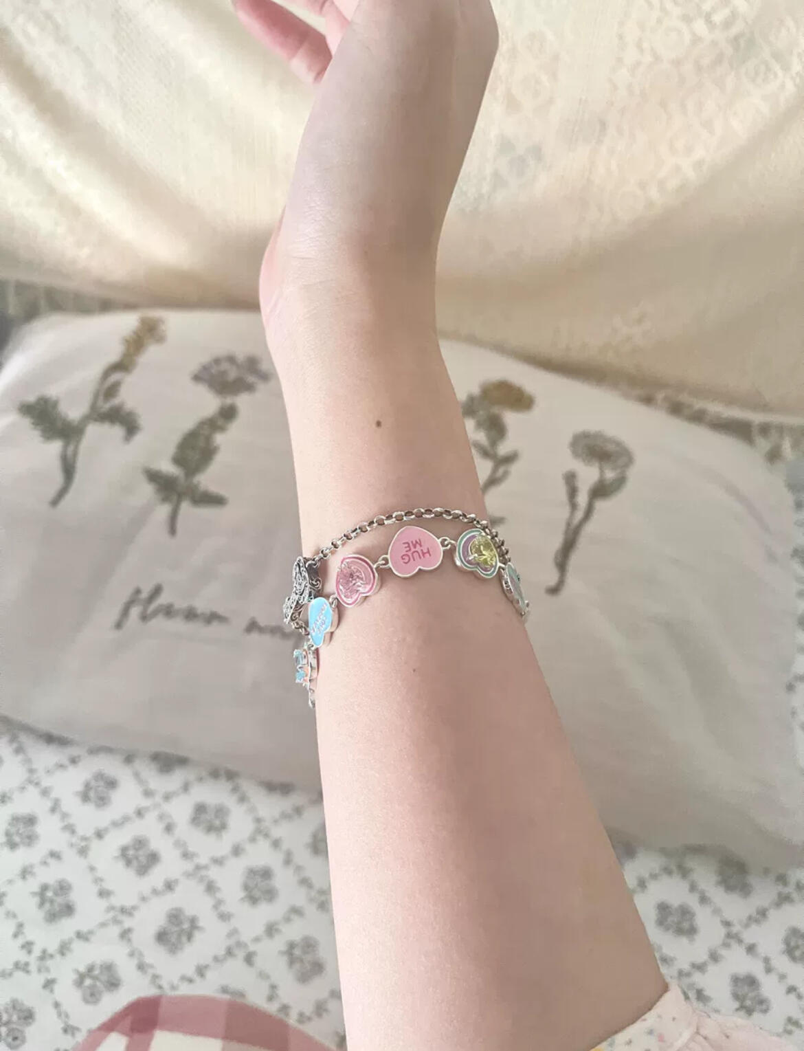 Colorful Love Heart Bracelet, customer photo