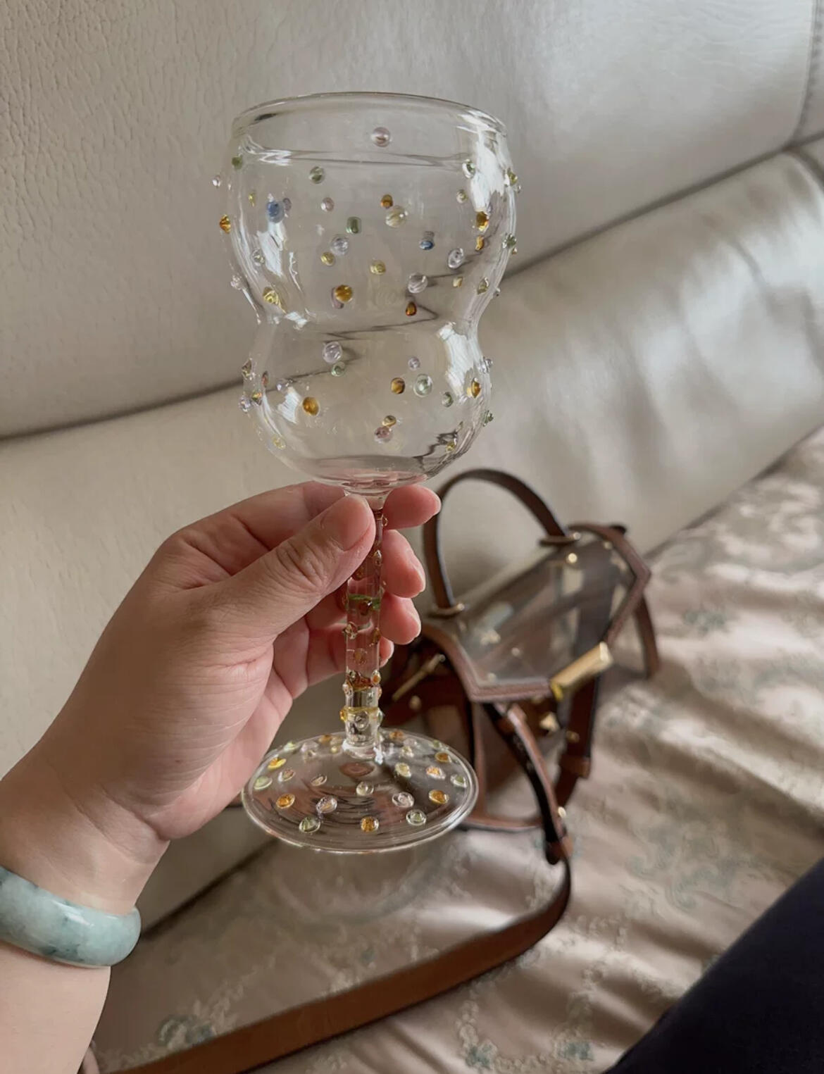 Gemstone Wine Glass, customer photo