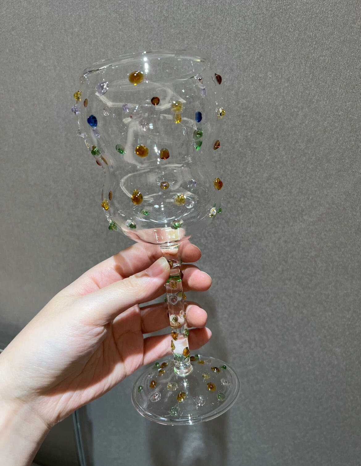 Gemstone Wine Glass, customer photo