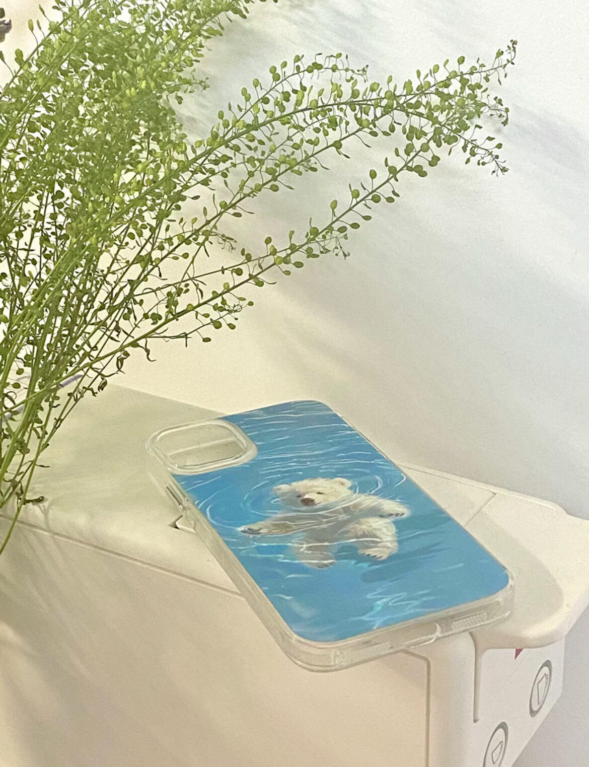 Swimming Bear iPhone Case, customer photo