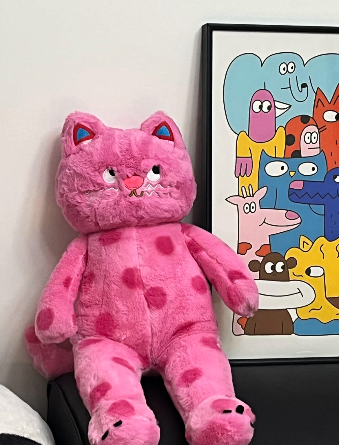 Big Pink Polka Dot Cat, customer photo
