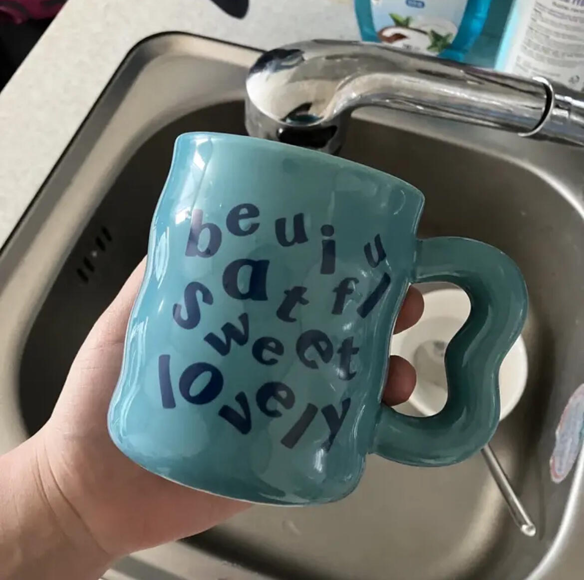Aesthetic Ceramic Mug, customer photo