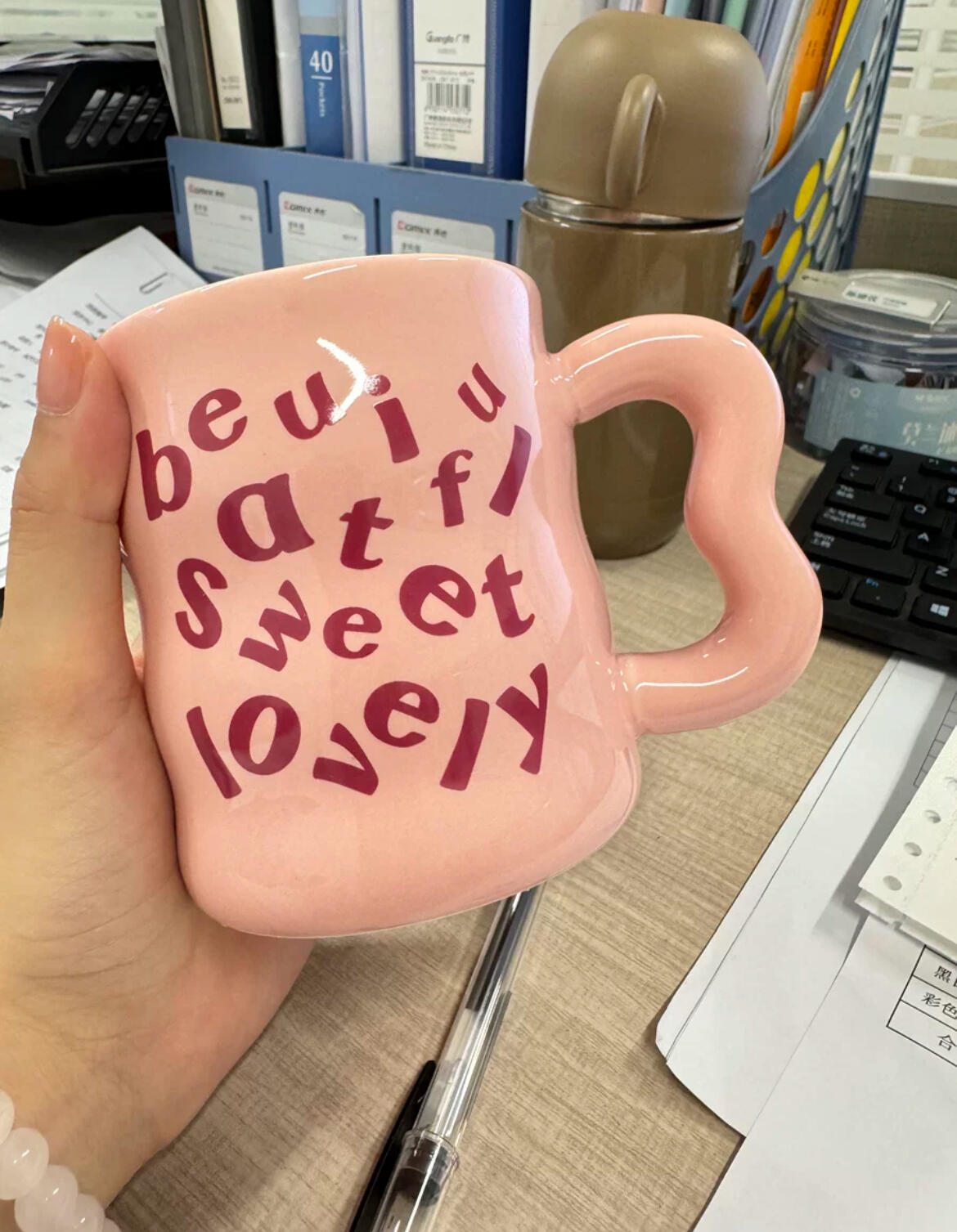 Aesthetic Ceramic Mug, customer photo