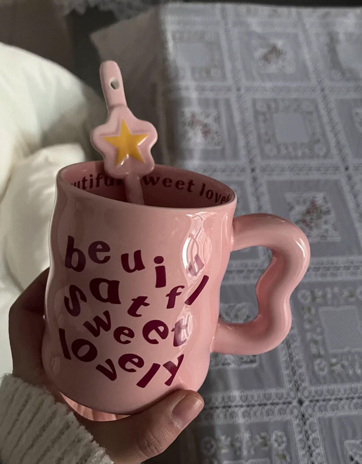Aesthetic Ceramic Mug, customer photo
