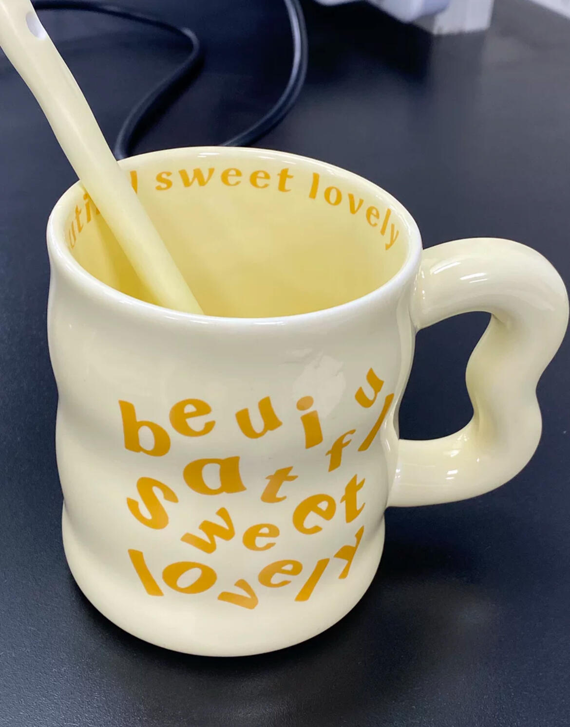 Aesthetic Ceramic Mug, customer photo