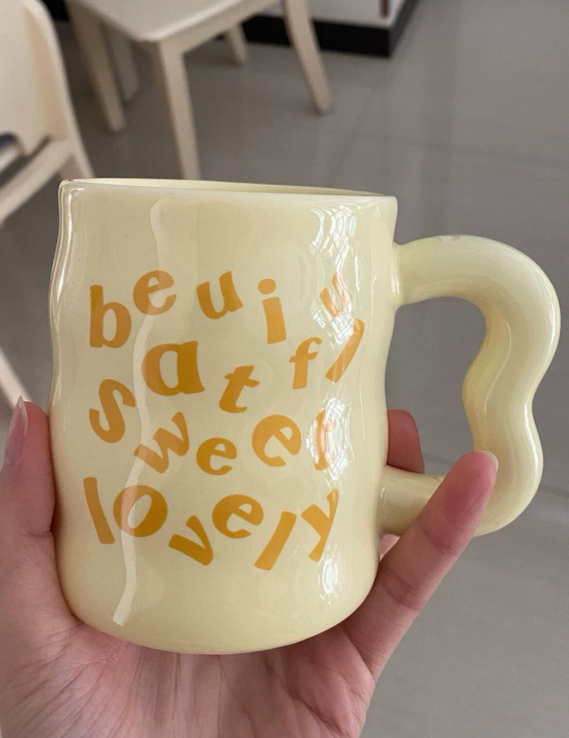 Aesthetic Ceramic Mug, customer photo