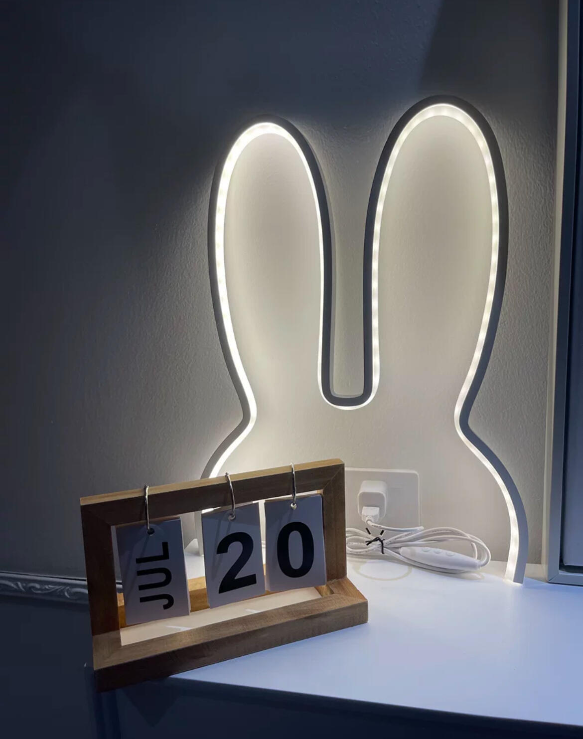 Rabbit Neon LED Night Light, customer photo