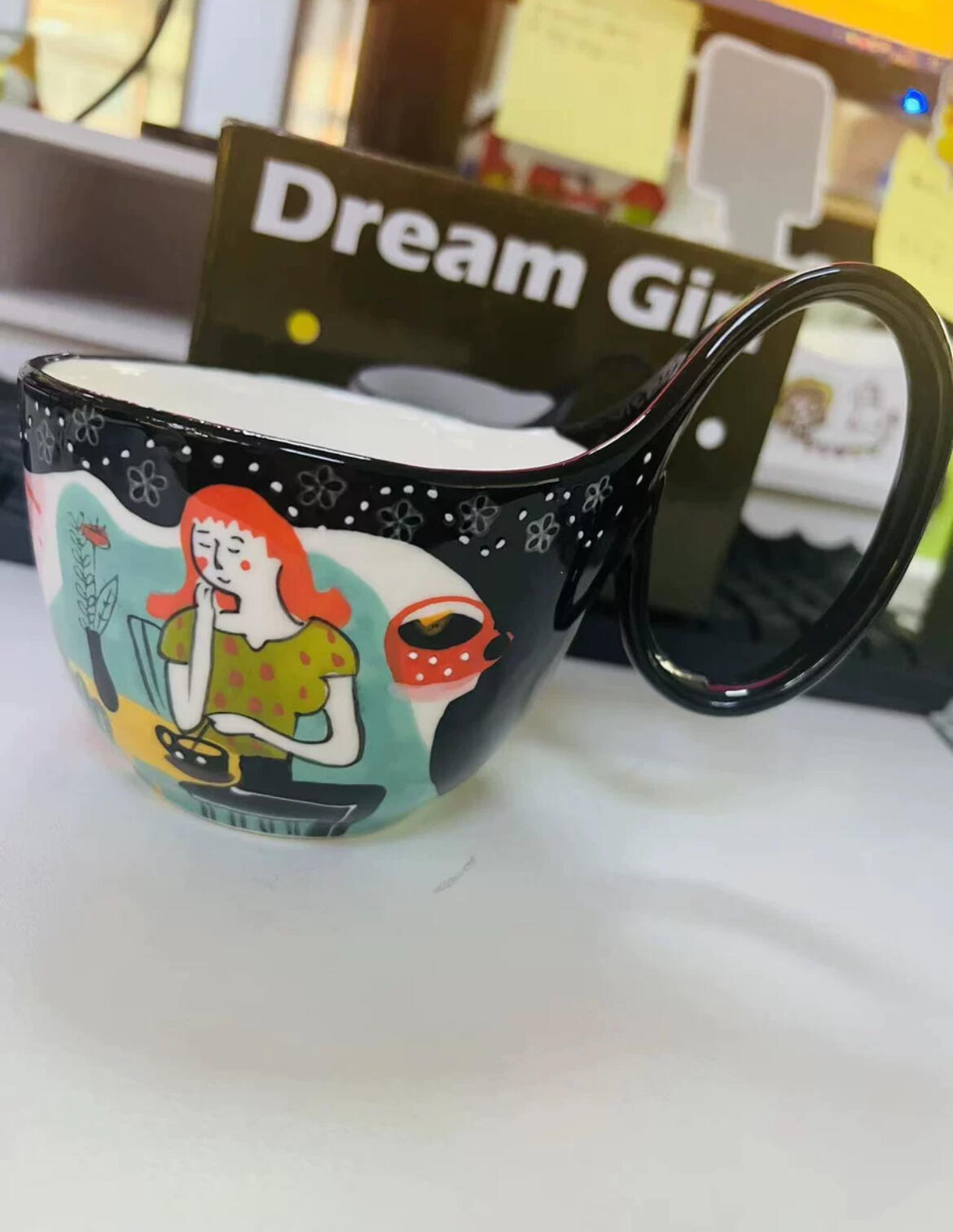 Illustrated Ceramic Coffee Mug Set, customer photo