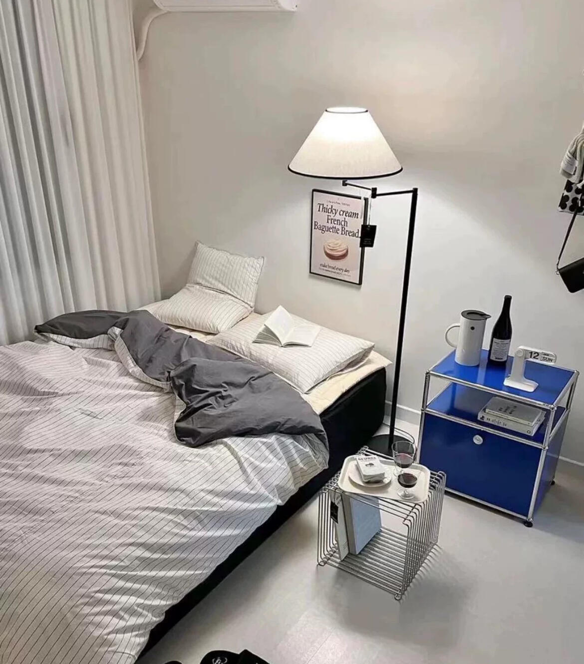 Modern Metal Cube Side Table, customer photo