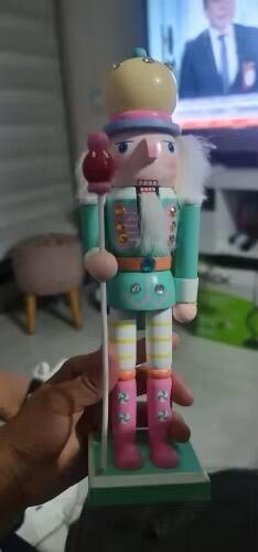 Wooden Nutcracker Soldier Decoration, customer photo