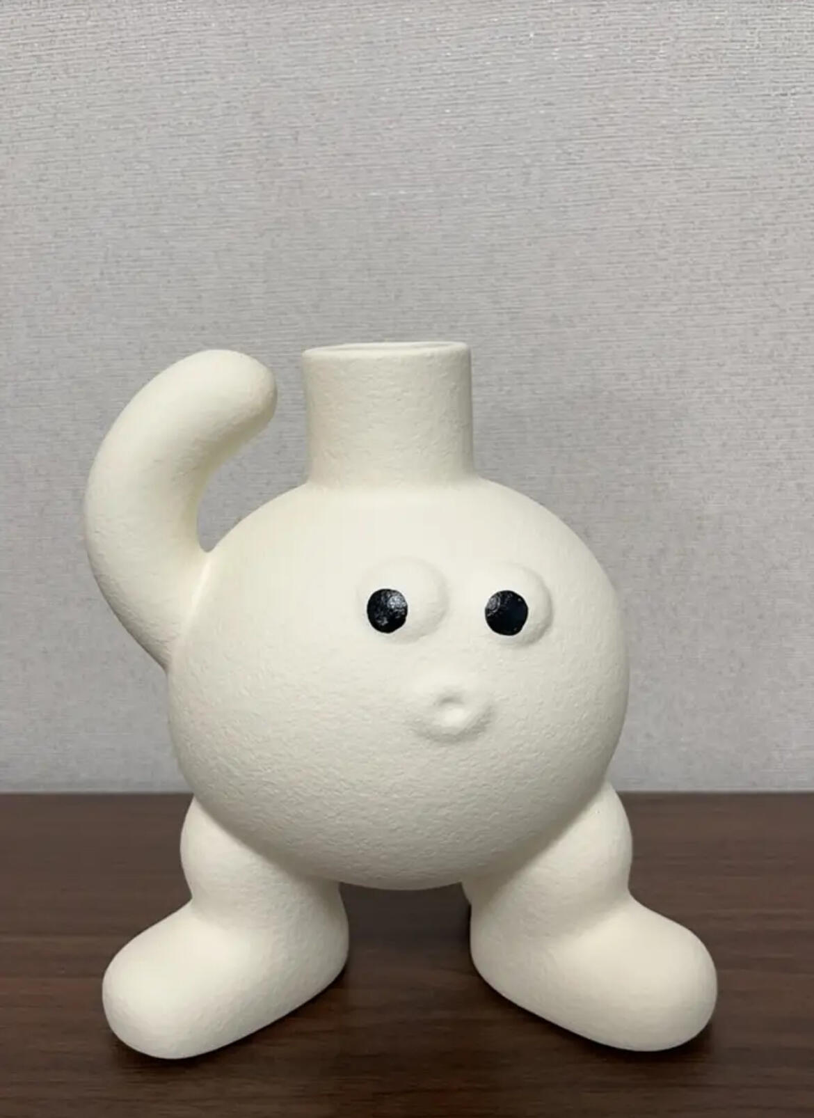 White Ceramic Art Vase, customer photo