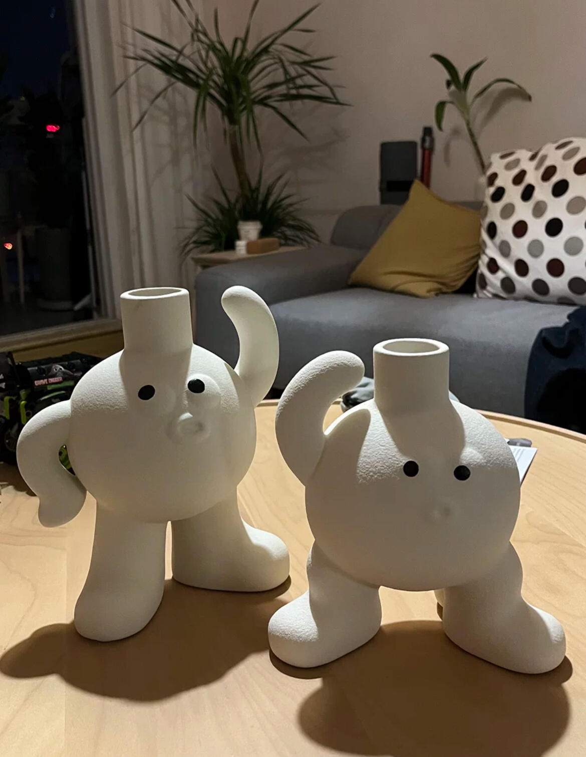 White Ceramic Art Vase, customer photo