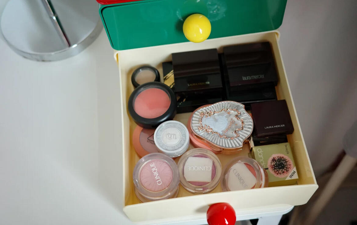 Retro Desktop Organizer with Drawer, customer photo