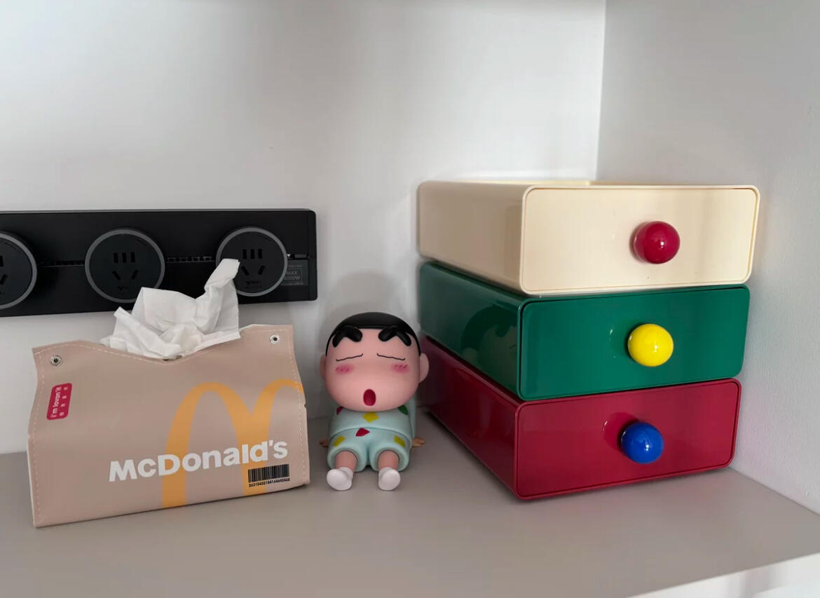 Retro Desktop Organizer with Drawer, customer photo