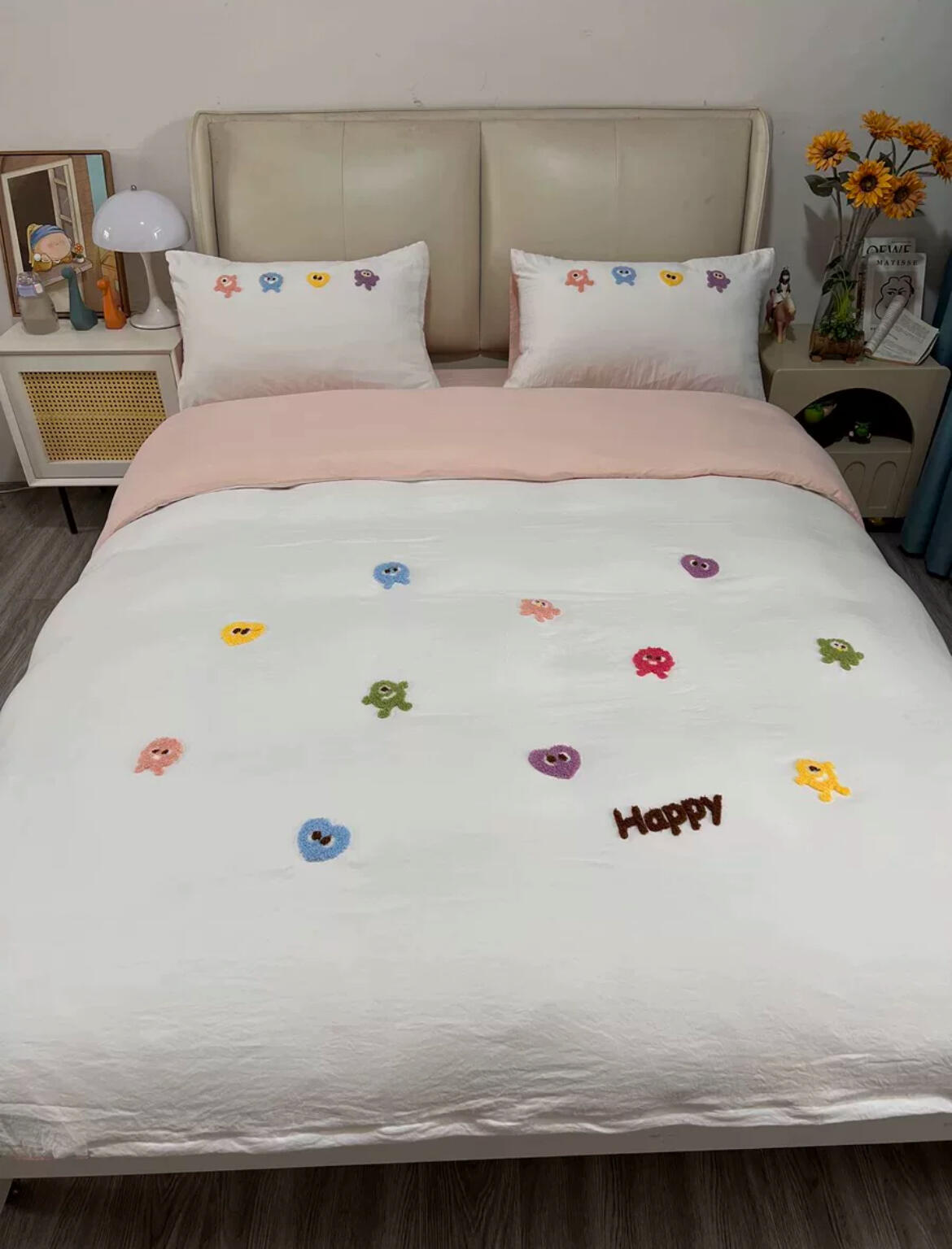 Cute Cartoon Bedding Set, customer photo