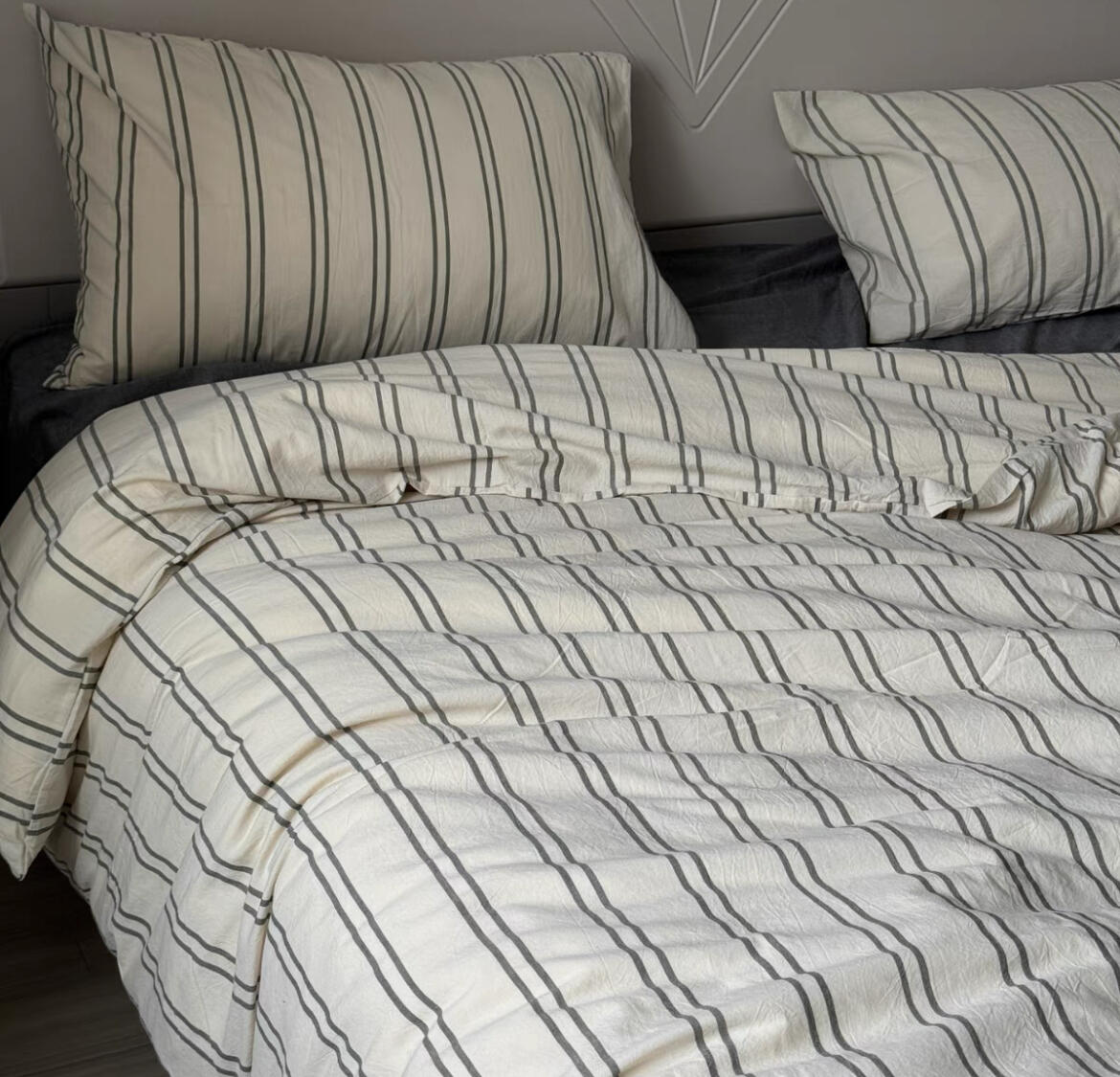Retro Striped Bedding Set, customer photo