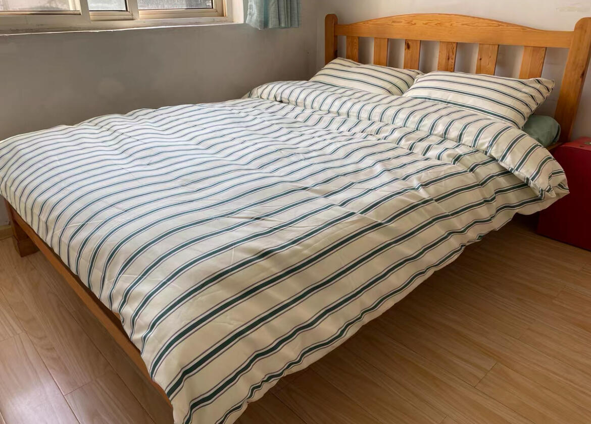 Nordic Stripe Bedding Set, customer photo