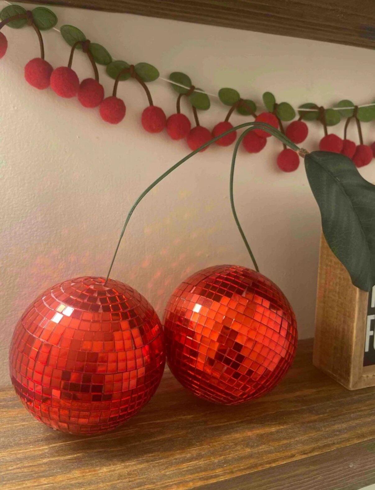 Red Cherry Disco Ball, customer photo