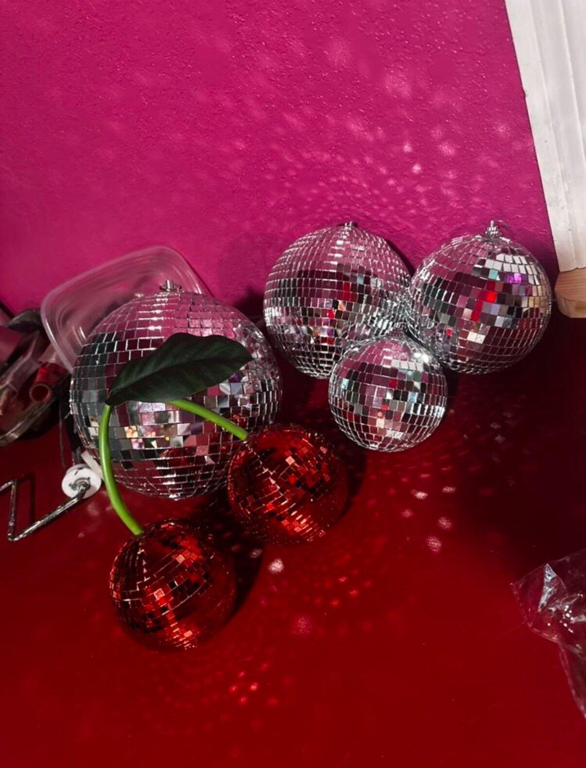 Red Cherry Disco Ball, customer photo
