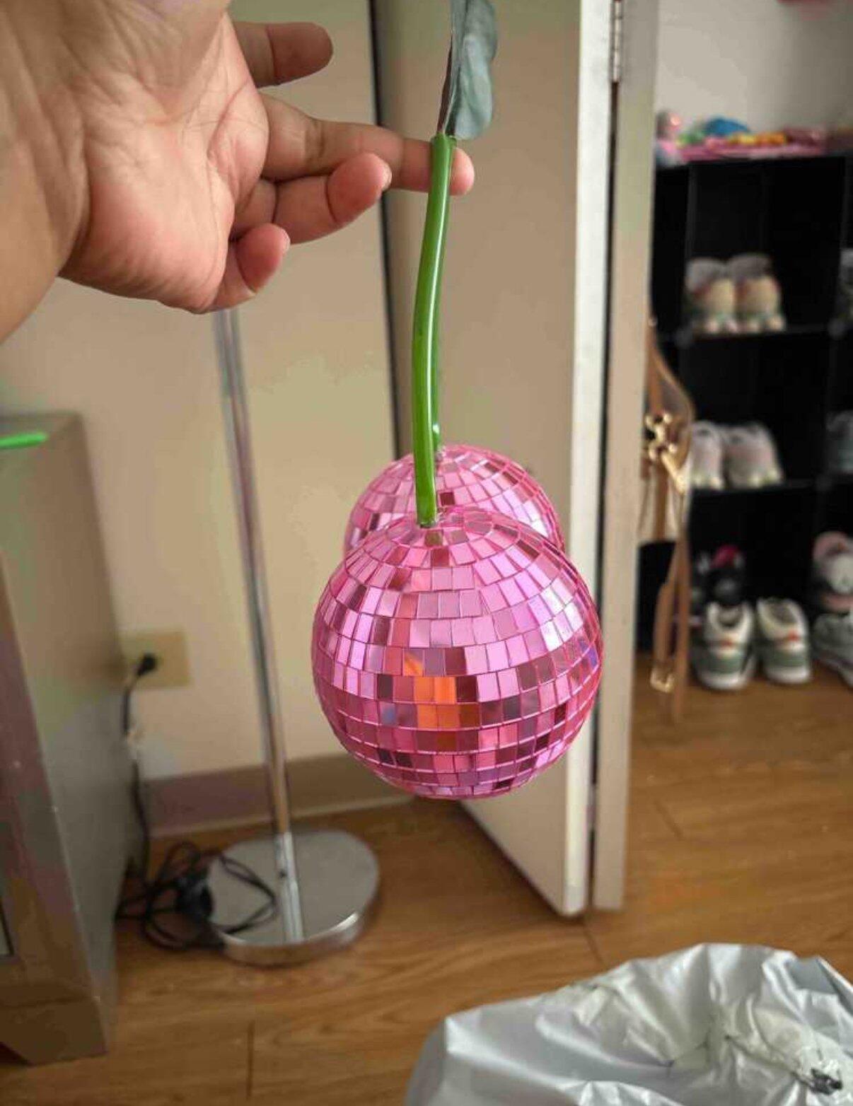 Pink Cherry Disco Ball, customer photo