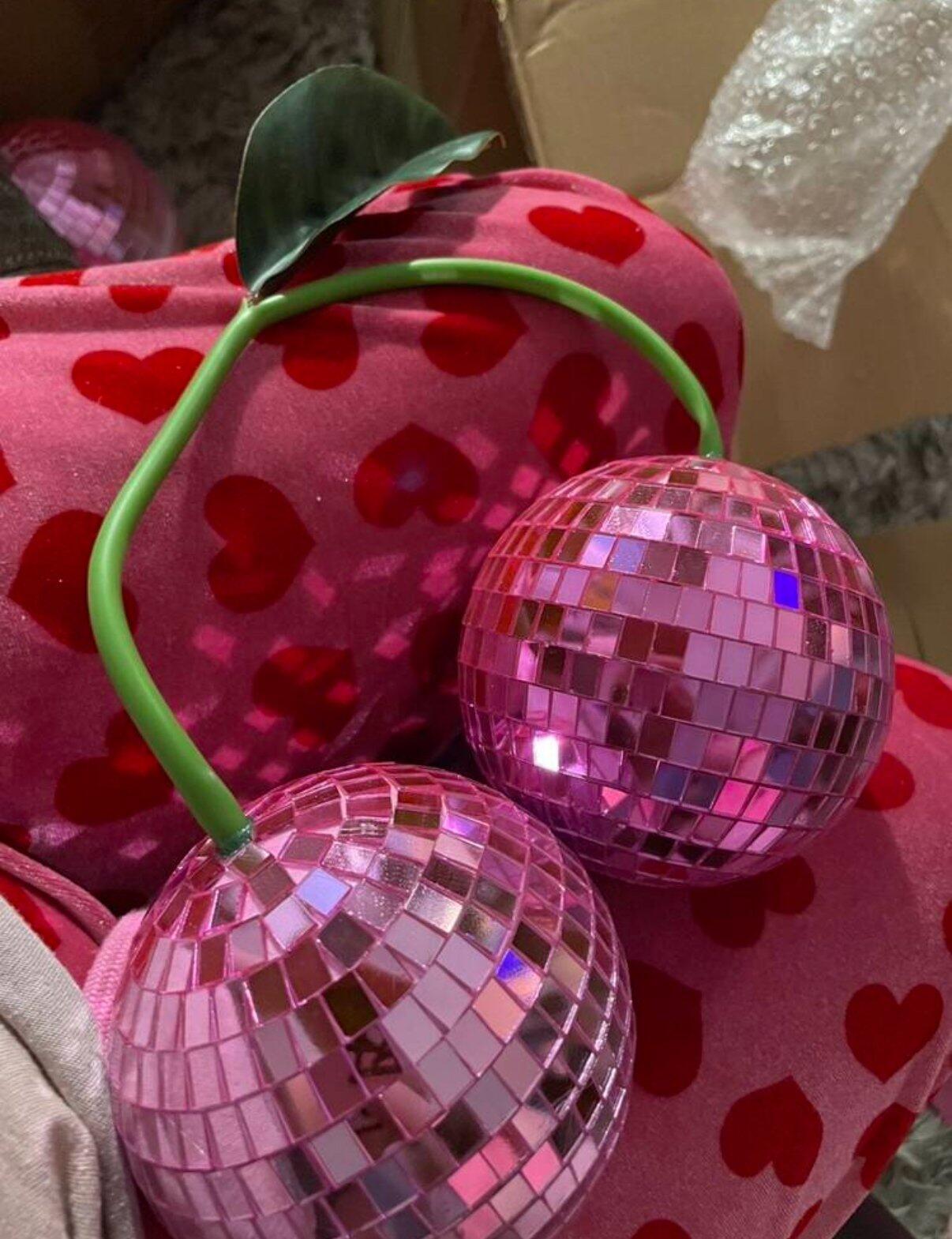 Pink Cherry Disco Ball, customer photo