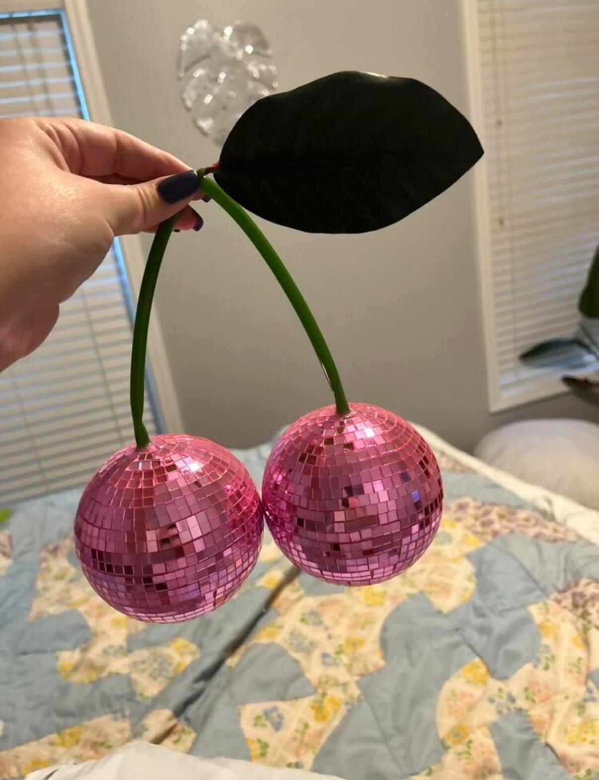 Pink Cherry Disco Ball, customer photo